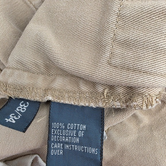 Polo Ralph Lauren Straight Leg Cotton Pants Mens 38/34 Tan Khaki Chino Trousers - Picture 5 of 8